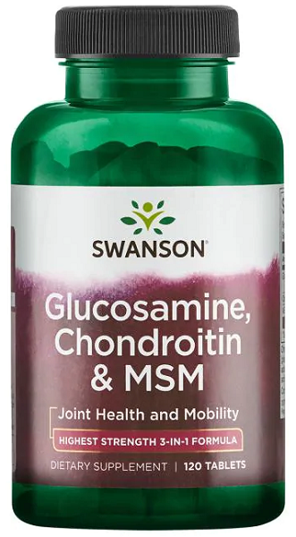 Swanson Glucosamine, Chondroïtine & MSM - 120 tabs.