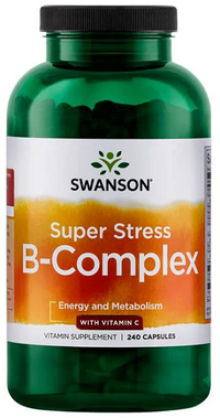 Vignette pour une bouteille de Swanson B-Complex avec Vitamine C - 500 mg 240 gélules.