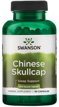 Vignette pour Swanson Chinese Skullcap - 400 mg 90 gélules sleep cap.