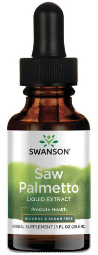 Vignette pour Swanson Saw Palmetto Liquid Extract - 29,6 ml liquide pour la santé de la prostate.