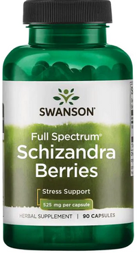 Vignette pour Swanson Baies de Schizandra - 525 mg 90 gélules, un adaptogène et un tonique hépatique pour un bien-être holistique.
