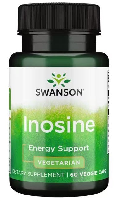 Swanson Inosine - 500 mg 60 gélules végé soutien énergétique gélules végétales.