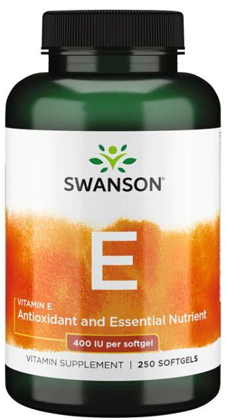 Swanson Vitamine E - Naturelle 400 UI 250 softgel - Soutien antioxydant et haute absorption