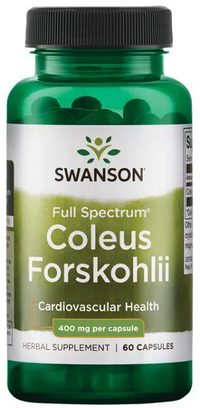 Vignette pour Swanson Coleus Forskohlii - 400 mg 60 gélules.