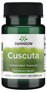 Vignette pour Swanson Cuscuta 400 mg 60 gélules gélules de soutien antioxydant.