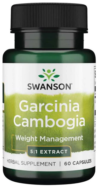 Swanson Extrait de Garcinia Cambogia 5:1 - 60 gélules gélules de gestion du poids.