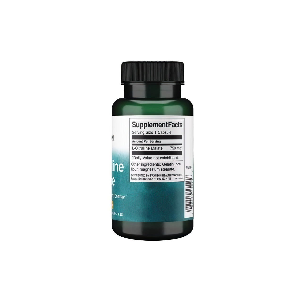 L-Citrulline Malate 750 mg 60 gélules - supplement facts