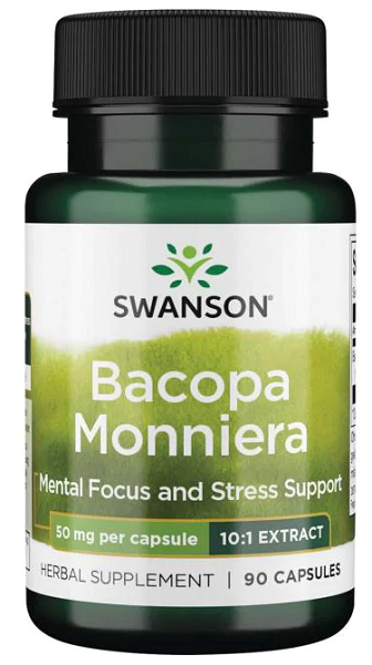 Swanson Bacopa Monnieri 10:1 Extract est un complément alimentaire qui favorise la concentration mentale et réduit le stress.