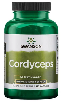 Vignette pour Swanson Cordyceps - 600 mg 120 gélules supplément énergétique gélules.