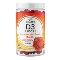 Thumbnail for Vitamin D3 2000 IU (50 mcg) 60 Gummies - Strawberry