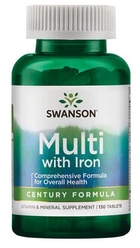 Vignette pour Swanson Multi with Iron 130 Tab Century Formula multivitamin with essential vitamins and minerals for antioxidant protection.
