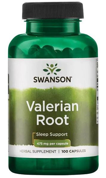 Swanson Valerian 475 mg 100 caps provide relaxation and promote sleep.