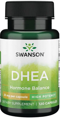Vignette pour Un flacon de Swanson DHEA - High Potency - 25 mg 120 capsules hormone balance.