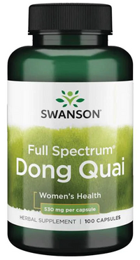 Vignette pour Swanson dong quai - 530 mg 100 gélules gélules de santé féminine.