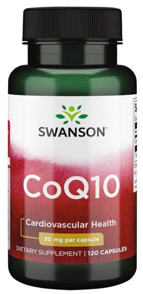 Swanson Coenzyme Q10 - 30 mg 120 gélules pour la santé cardiovasculaire.