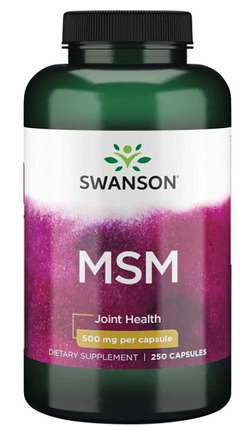 Swanson MSM - 500 mg 250 tabs Les gélules pour la santé des articulations sont spécialement formulées pour soutenir la santé des articulations. Ces gélules sont également bénéfiques pour la santé des cheveux et de la peau. L'ingrédient clé de ces gélules est le MSM, connu pour son impact positif.