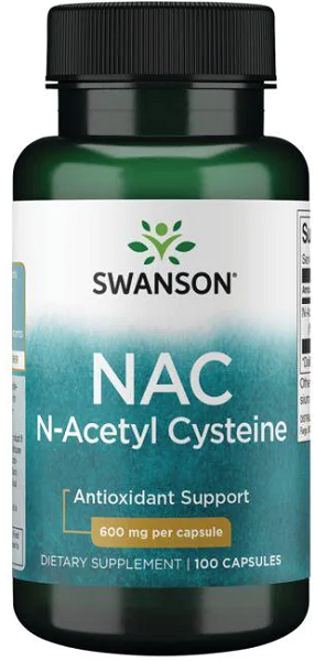 Swanson N-Acetyl Cysteine - 600 mg 100 gélules est un puissant supplément antioxydant qui aide à la désintoxication et favorise la santé du foie.