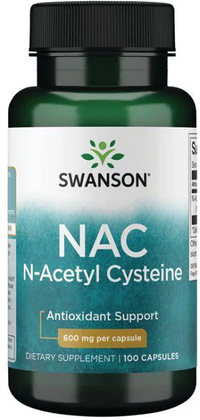 Vignette pour Swanson N-Acetyl Cysteine - 600 mg 100 gélules est un puissant supplément antioxydant qui aide à la désintoxication et favorise la santé du foie.