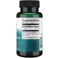 Thumbnail for A bottle of Swanson's NAC - N-Acetyl Cysteine 600 mg, containing 100 capsules, prominently features a 