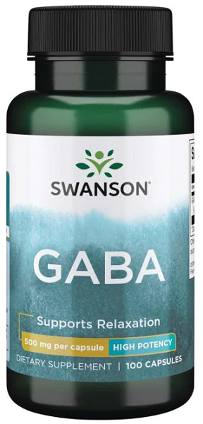 Swanson GABA - 500 mg 100 gélules soutien des gélules de relaxation.