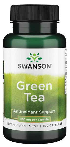 Swanson Thé vert - 500 mg 100 gélules gélules de soutien antioxydant.