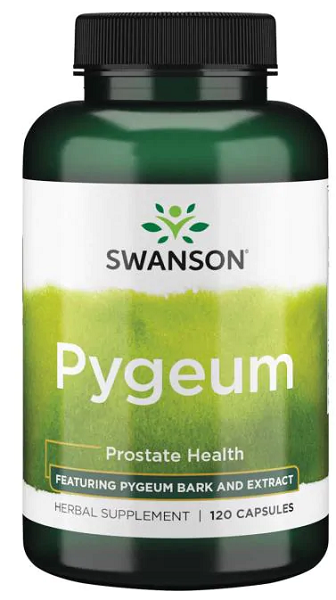 Swanson Les gélules d'écorce et d'extrait de pygeum favorisent la santé des voies urinaires et aident à maintenir la santé de la prostate.