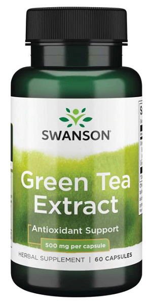 SwansonExtrait de thé vert - 500 mg 60 gélules.
