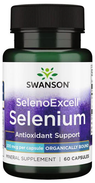 Swanson Les gélules de soutien antioxydant au sélénium SelenoExcell sont un puissant supplément de sélénium - 200 mcg 60 gélules qui fournit des soins cardiovasculaires et soutient le maintien de la prostate.