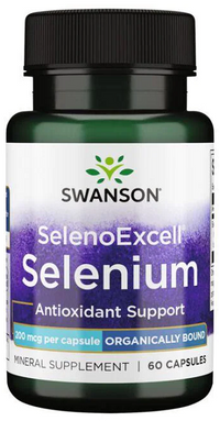 Vignette pour Swanson Les gélules de soutien antioxydant au sélénium SelenoExcell sont un puissant supplément de sélénium - 200 mcg 60 gélules qui fournit des soins cardiovasculaires et soutient le maintien de la prostate.