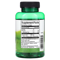 Thumbnail for The Swanson Caprylic Acid 600 mg 60 Softgels come in a green bottle with a black cap, featuring the supplement facts. Each serving provides 1g total fat and 600mg MCT-rich caprylic acid, known for its antifungal properties.