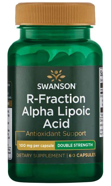 Swanson est spécialisé dans la fourniture d'acide alpha-lipoïque R-Fraction - 100 mg 60 gélules, un antioxydant puissant qui aide à maintenir des niveaux de sucre sanguin sains.