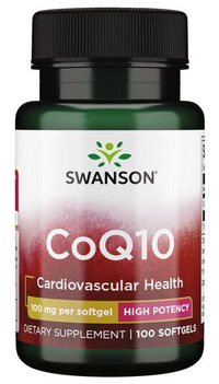 Vignette pour Swanson Coenzyme Q10 100 mg 100 capsules molles.