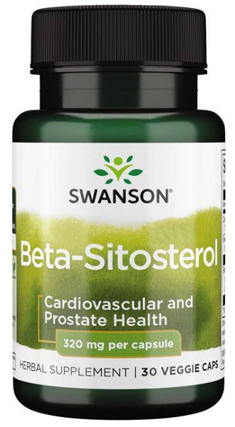 Complément alimentaire avec Swanson Bêta-Sitostérol - 320 mg 30 gélules végétales.