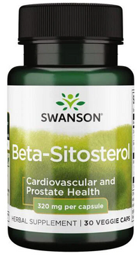 Vignette pour Complément alimentaire avec Swanson Beta-Sitosterol - 320 mg 30 gélules végétales.