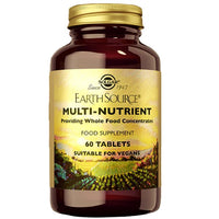 Thumbnail for A bottle of Solgar Earth Source Multi Nutrient 60 Tablets, suitable for vegans.