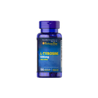 Vignette pour L-Tyrosine 500 mg Forme libre 100 Caps à libération rapide - avant