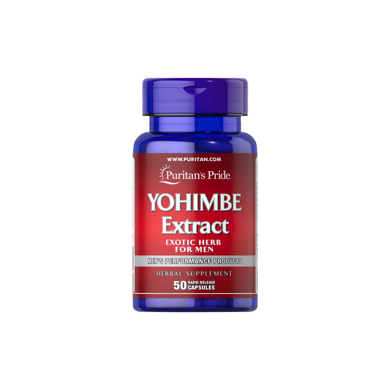 Boost male sexual energy with Puritan's Pride Yohimbe extract 250 mg in these 60 capsules.