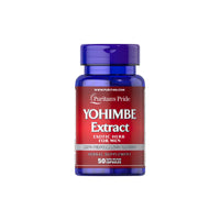 Thumbnail for Boost male sexual energy with Puritan's Pride Yohimbe extract 250 mg in these 60 capsules.