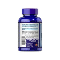 Thumbnail for The back of a bottle of Vitamin B-100 Complex 100 Rapid Release Capsules, highlighting its benefits for cardiovascular maintenance and energy metabolism. – Puritan's Pride