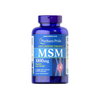 Vignette pour Puritan's Pride MSM 1000 mg 120 gélules à libération rapide promouvoir la santé des articulations et du tissu conjonctif.