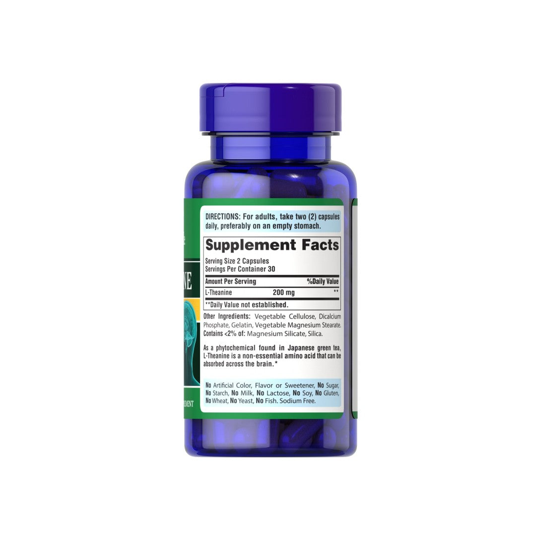 L-Théanine 100 mg 60 gélules - supplement facts