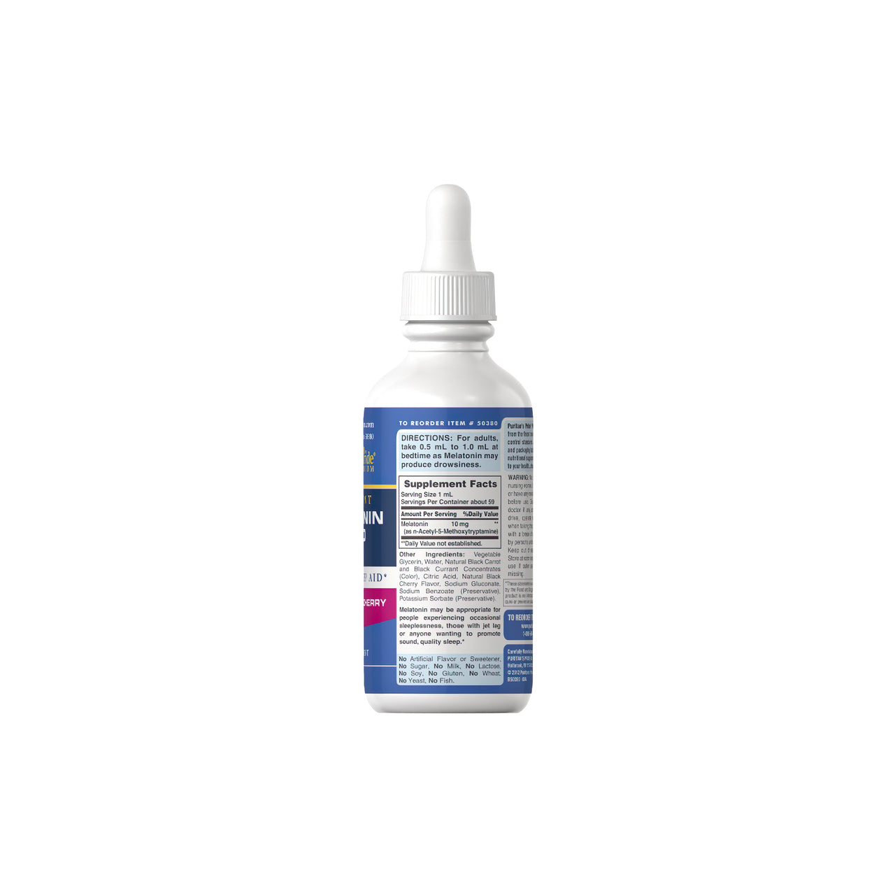 Mélatonine liquide 10 mg (cerise noire) 59 ml - supplément d'information