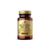 Vignette pour Une bouteille de Solgar Sélénium 100 mcg 100 comprimés L-Sélénométhionine, un antioxydant qui renforce le système immunitaire.