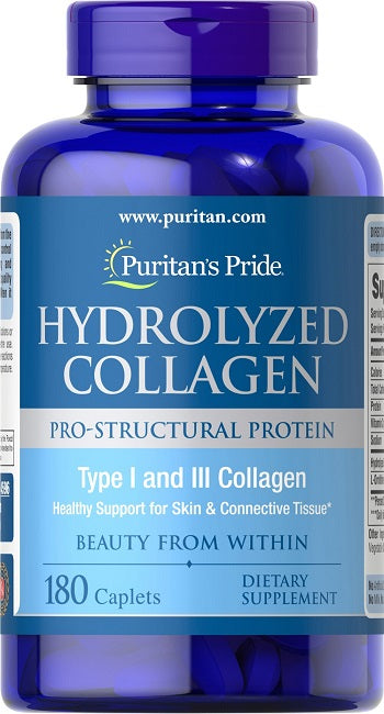 Puritan's Pride Collagène hydrolysé 1000 mg 180 caplets.