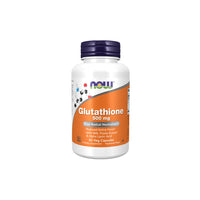 Vignette pour Now Foods Glutathione 500 mg 60 gélules végétales.