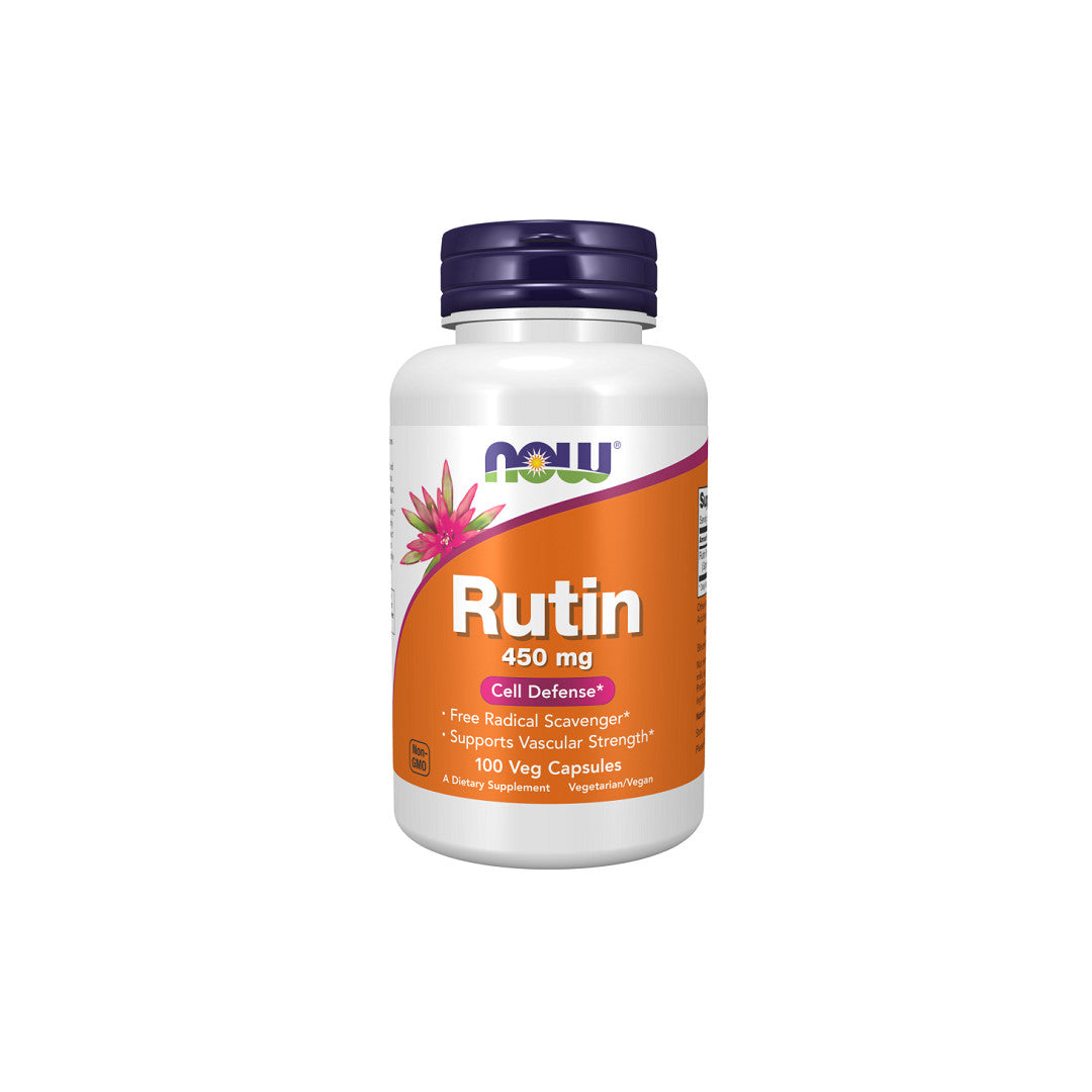 Now Foods Rutine 450mg 100 Capsules Végétales - Bioflavonoïde naturel pour les capillaires.