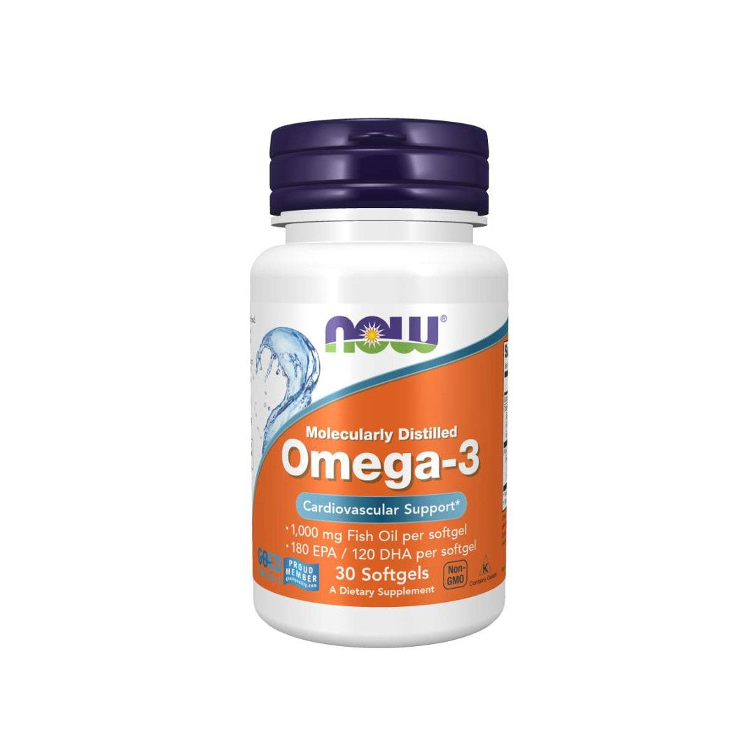 Now Foods Oméga-3 180 EPA/120 DHA - 30 softgels.