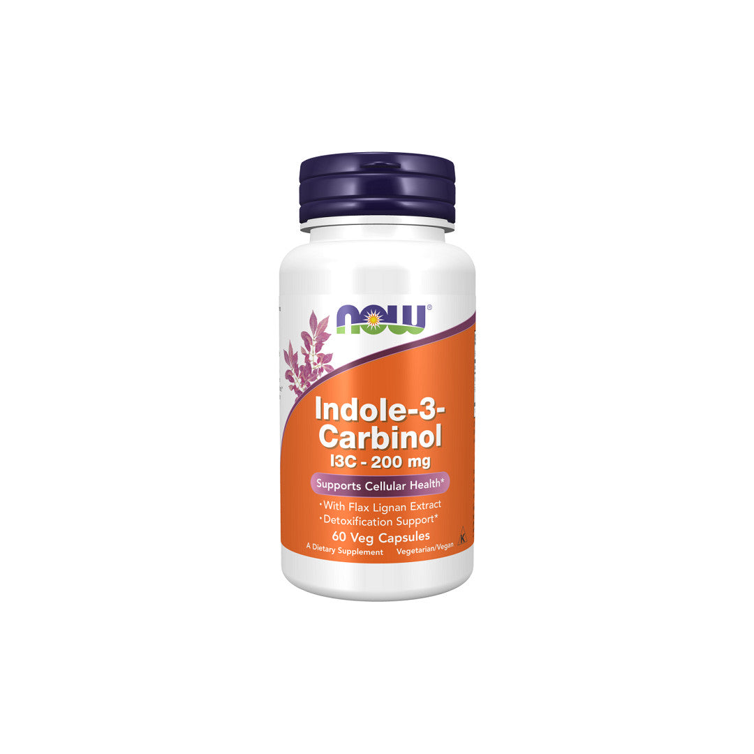 Now Foods Indole 3 Carbinol 200 mg avec Lingans 60 Capsules Végétales.