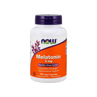 Vignette pour Now Foods Melatonin 3 mg 180 gélules végé.