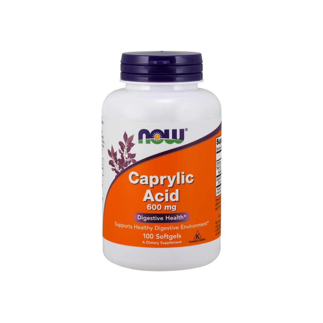 Now Foods Acide caprylique 600 mg 100 softgel.